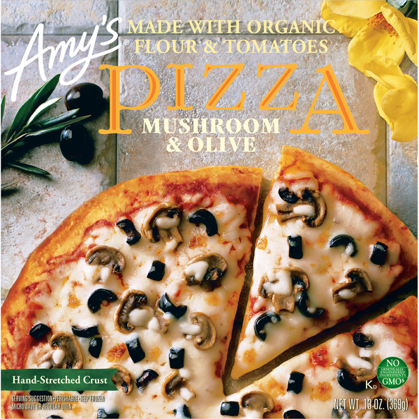 Frozen Pizza Amy's Kitchen Mushroom & Olive Pizza hero