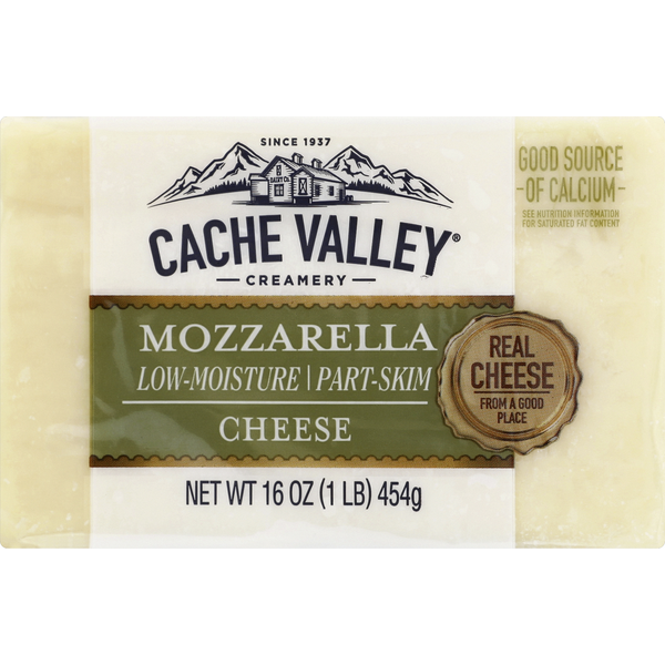 Packaged Cheese Cache Valley Cheese, Part-Skim, Mozzarella, Low-Moisture hero