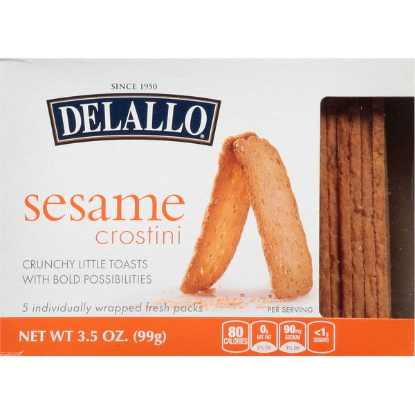 Bread DeLallo Crostini, Sesame hero