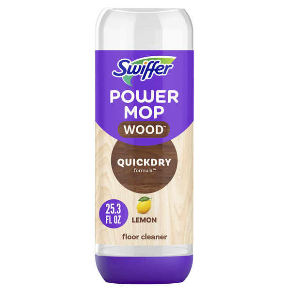 Cleaning Products Swiffer PowerMop Wood QuickDry Floor Cleaning Solution, Lemon hero