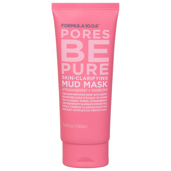 Facial Care Formula 10.0.6 Mud Mask, Skin-Clarifying, Pores Be Pure, Strawberry + Yarrow hero