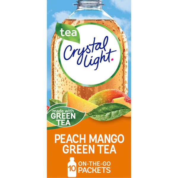 Cocoa & Drink Mixes Crystal Light Peach Mango Green Tea Naturally Flavored Powdered Drink Mix hero