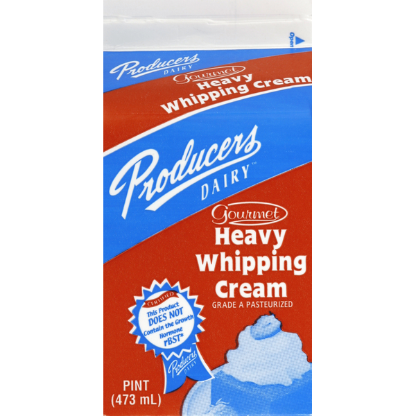 Cream Producers Whipping Cream, Heavy, Gourmet hero