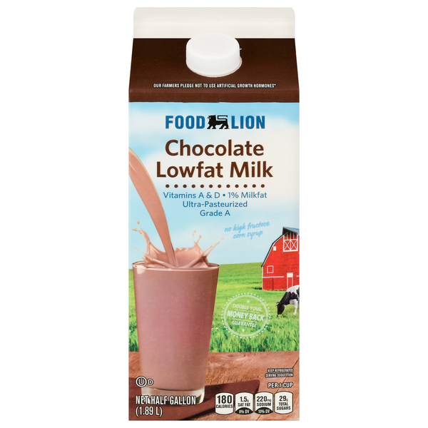 Milk, Soy & Lactose Free Food Lion Milk, Chocolate, 1% Low Fat hero