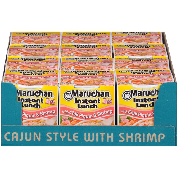 Soup, Broth & Bouillon Maruchan Hot & Spicy with Chili Piquin & Shrimp Ramen Noodle Soup hero