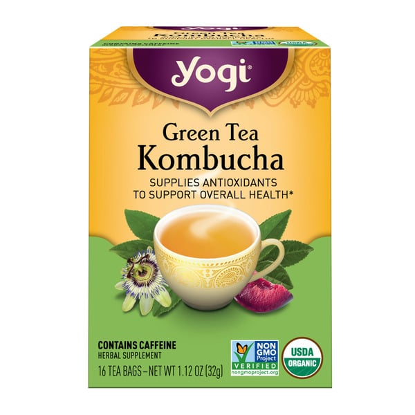 Tea Bags and Mixes Yogi Tea Green Tea Kombucha Tea, Supplies Antioxidants, Contains Caffeine hero