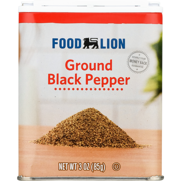 Spices & Seasonings Food Lion Black Pepper, Ground hero