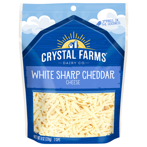 Packaged Cheese Crystal Farms Cheese, White Sharp Cheddar hero