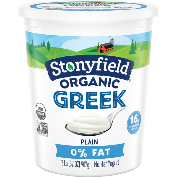 Yogurt/Kefir Stonyfield Organic Greek Nonfat Yogurt Plain hero