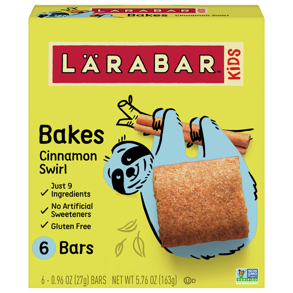 Breakfast Bars & Pastries LÄRABAR Bars, Cinnamon Swirl, Bakes hero