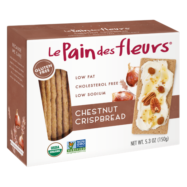 Crackers Le Pain des Fleurs Crispbread, 100% Organic, Chestnut hero