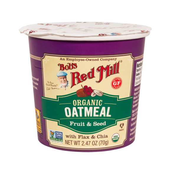 Hot Cereal & Pancake Mixes Bob's Red Mill Oatmeal Cup, Fruit & Seed, Gluten Free, Organic hero