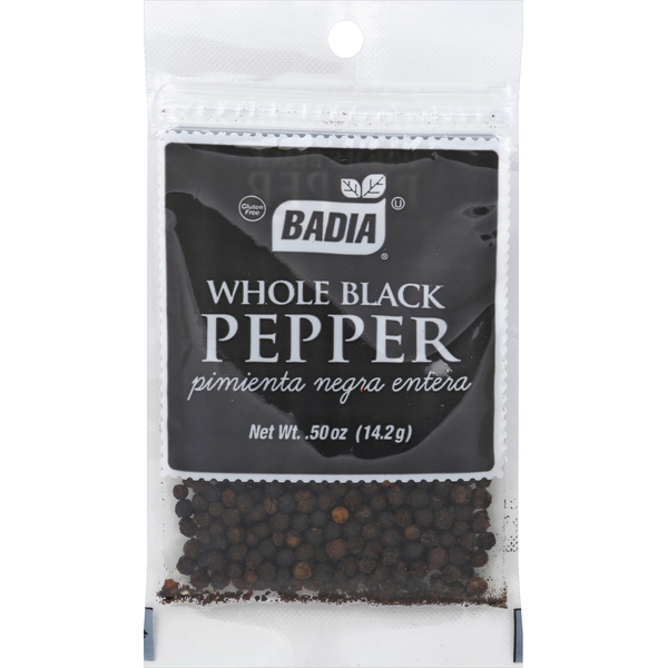 Mexican/Hispanic/Latino Foods Badia Spices Black Pepper, Whole hero