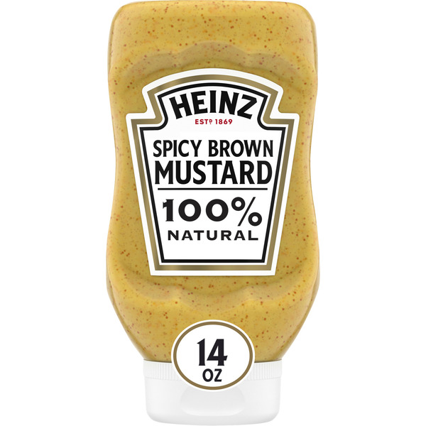 Condiments Heinz 100% Natural Spicy Brown Mustard hero