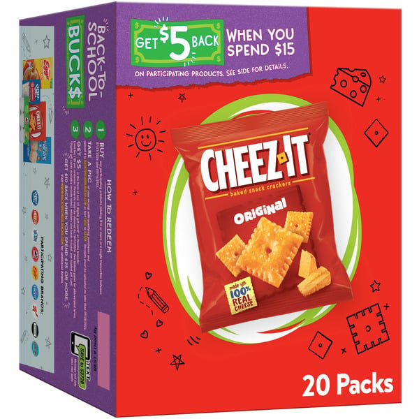 Crackers Cheez-It Cheese Crackers, Baked Snack Crackers, Lunch Snacks, Original hero