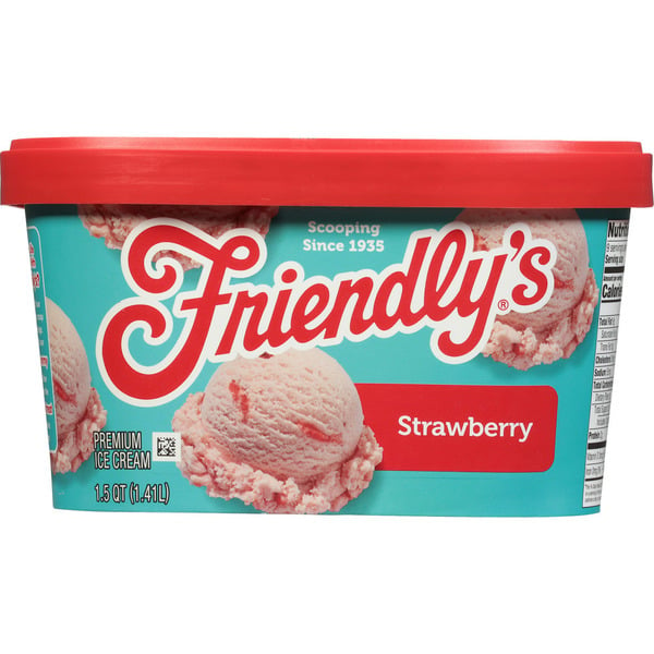 Ice Cream & Toppings Friendly's Ice Cream Premium Rich & Creamy Strawberry 1.5 Quart Scround hero