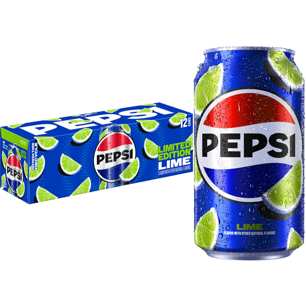 Soft Drinks Pepsi Cola with Splash of Lime Juice Soda hero