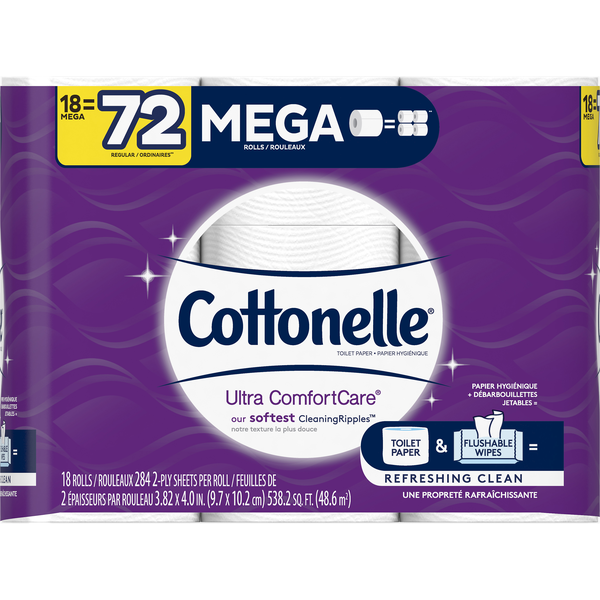 Paper Goods Cottonelle Ultra ComfortCare Toilet Paper, Soft Bath Tissue hero