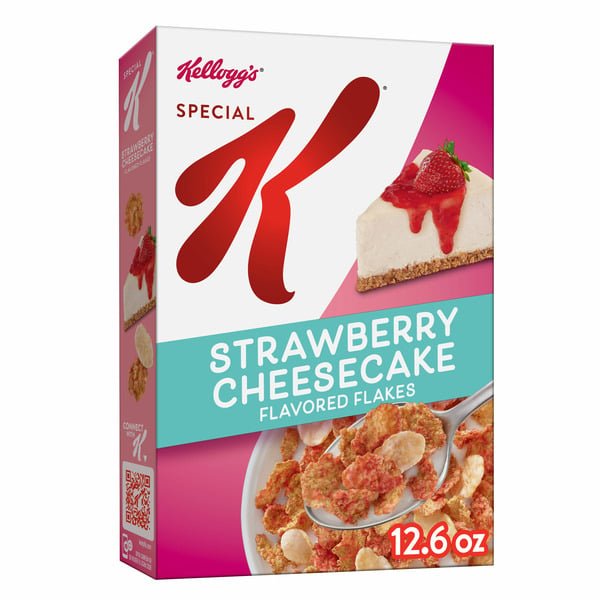 Cereal Kellogg’s Special K Cold Breakfast Cereal, 11 Vitamins and Minerals, Strawberry Cheesecake hero