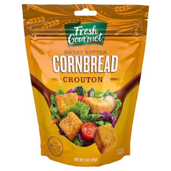 Salad Dressing, Oils & Vinegars Fresh Gourmet Croutons, Sweet Butter, Cornbread hero