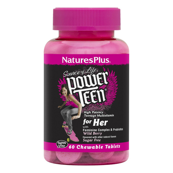 Supplement Combinations NaturesPlus Source of Life POWER TEEN For Her Chewables hero