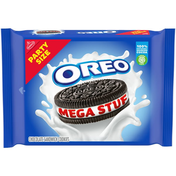 Cookies & Cakes Oreo Mega Stuf Chocolate Sandwich Cookies, Party Size hero