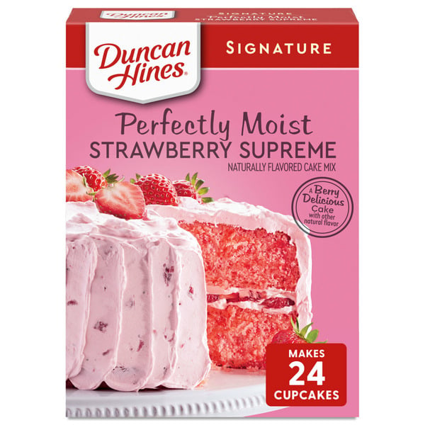 Baking Supplies & Decor Duncan Hines Strawberry Supreme Strawberry Cake Mix, Baking Mix hero