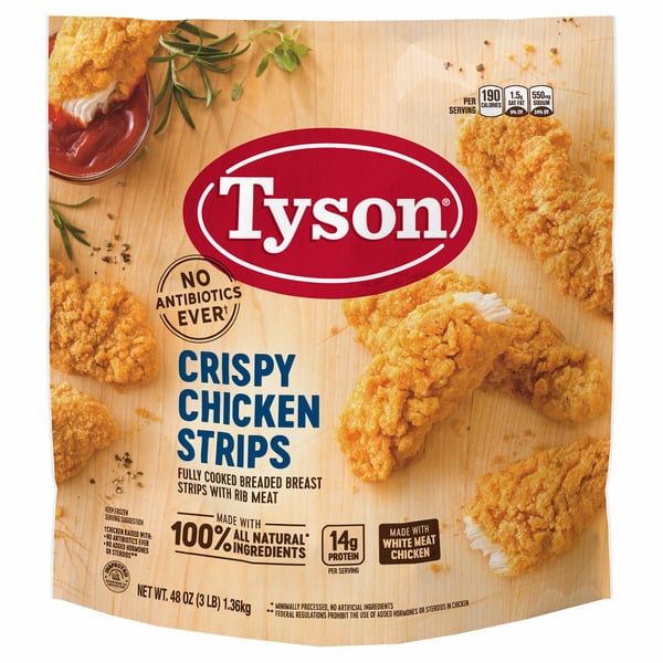 Frozen Appetizers & Sides Tyson Crispy Chicken Strips, 48 oz hero