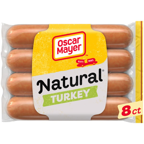 Hot Dogs, Bacon & Sausage Oscar Mayer Natural Selects Uncured Turkey Franks Hot Dogs hero