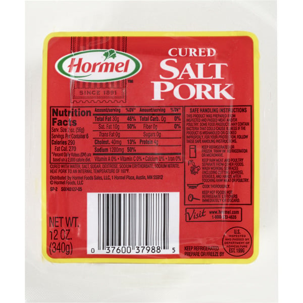 Packaged Meat Hormel Cured Salt Pork, Vac-Pack hero