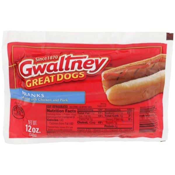 Hot Dogs & Sausage Gwaltney Hot Dogs hero