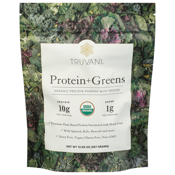 Dietary Supplements Truvani Protein Powder, Organic, Protein + Greens hero