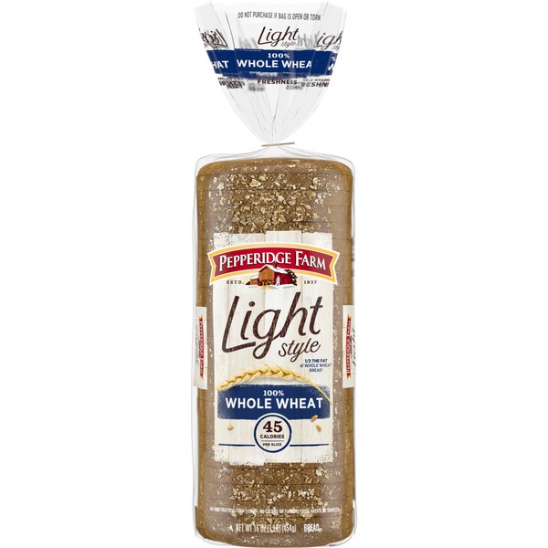 Bread Pepperidge Farm Light Style Whole Wheat Bread hero