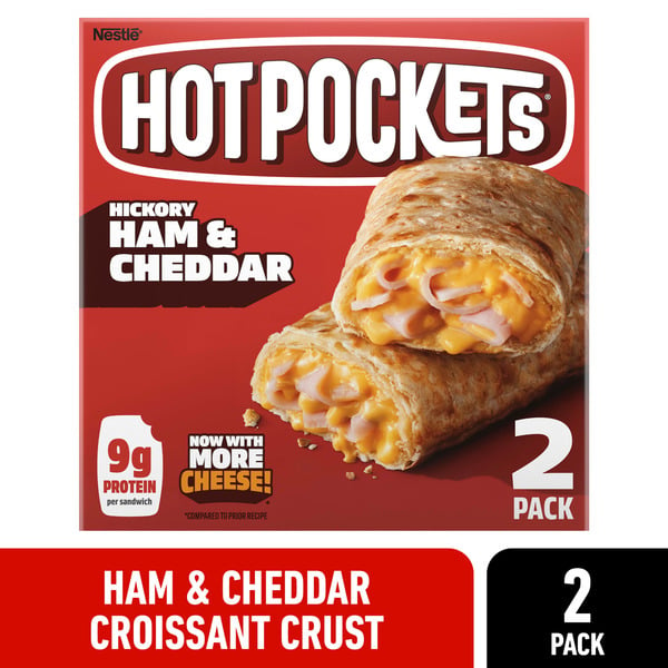 Frozen Appetizers & Sides Hot Pockets Ham And Cheese Croissant Crust hero