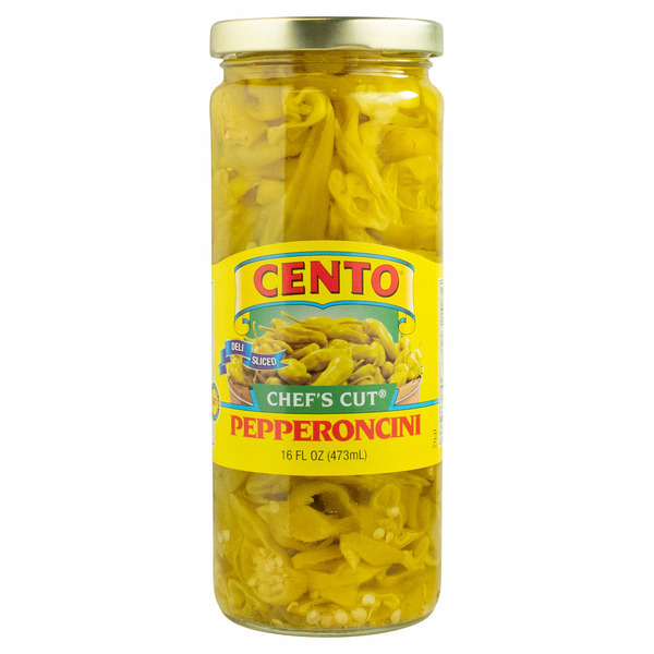 Canned & Jarred Vegetables Cento Chef's Cut Deli Sliced Pepperoncini hero