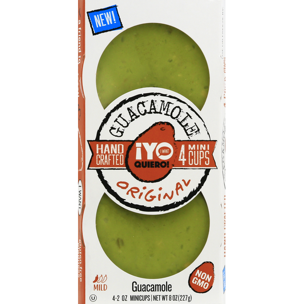 Fresh Dips & Tapenades Yo Quiero! Guacamole, Original, Mild, 4 Pack hero