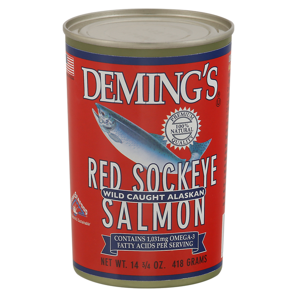 Canned Meat & Seafood Deming's Red Sockeye Salmon, Wild Caught Alaskan hero