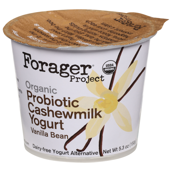 Soy & Lactose-Free Forager Project Cashewmilk Yogurt, Dairy-Free, Organic, Vanilla Bean, Probiotic hero