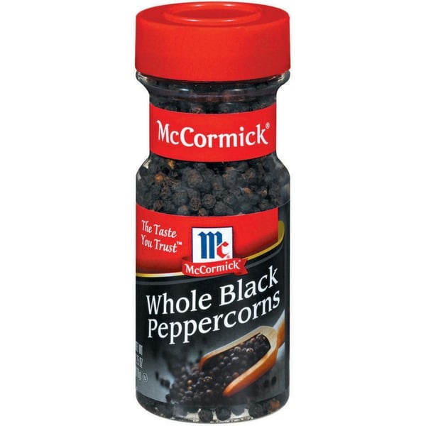 Spices & Seasonings McCormick Whole Black Peppercorns hero