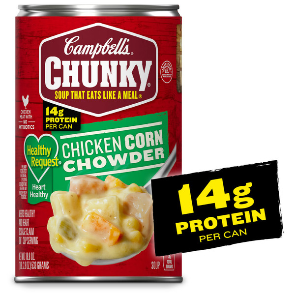 Soup, Broth & Bouillon Campbell's Healthy Request Chicken Corn Chowder Soup hero