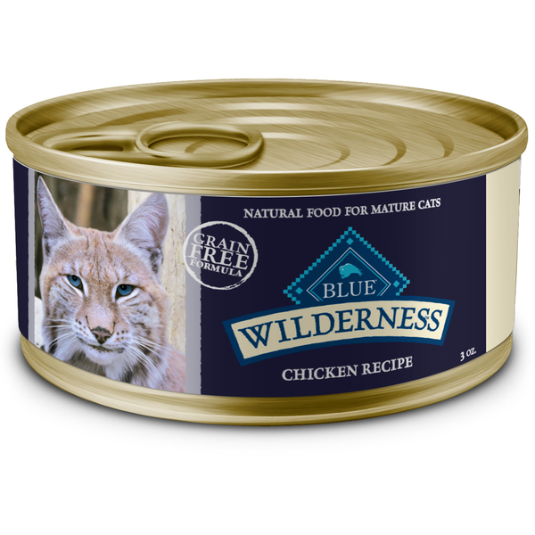 Cat Food & Care Blue Buffalo Wilderness High Protein Grain Free, Natural Mature Pate Wet Cat Food, Chicken hero