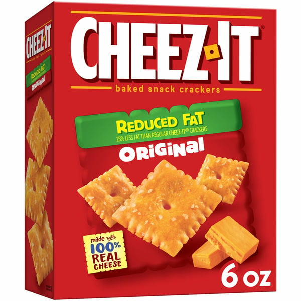 Crackers Cheez-It Cheese Crackers, Baked Snack Crackers, Reduce Fat Original hero