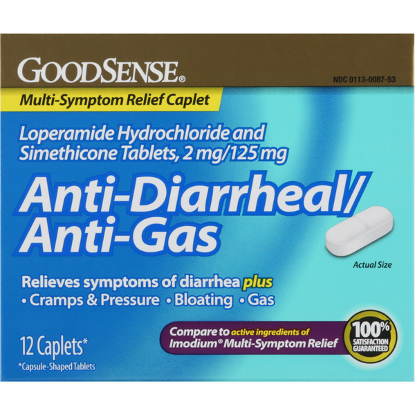 Digestion Good Sense Anti-Diarrheal/Anti-Gas, Multi-Symptom Relief, Caplet hero