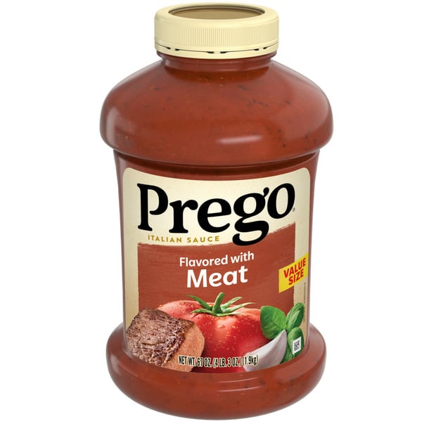 Pasta Sauce & Marinades Prego Flavored With Meat Pasta Sauce hero