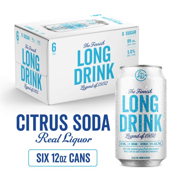 Liquor The Long Drink Zero, Citrus Soda, With Premium Liquor hero