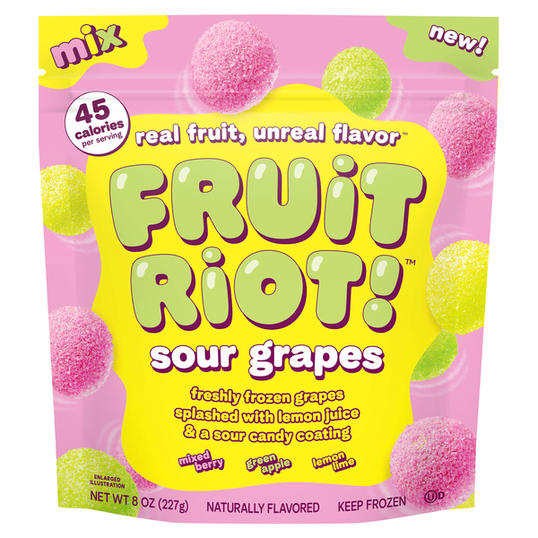 Fruit Riot sour candy grapes mix hero