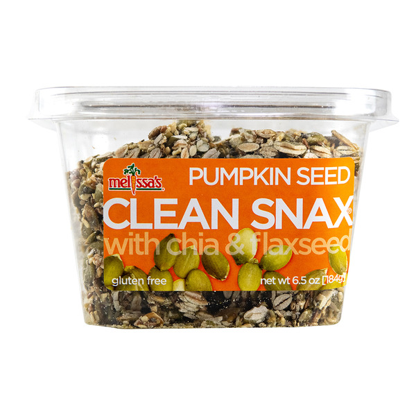 Nuts, Seeds & Dried Fruit Melissa's Clean Snax Pumpkin Seeds Chia & Flaxseed hero