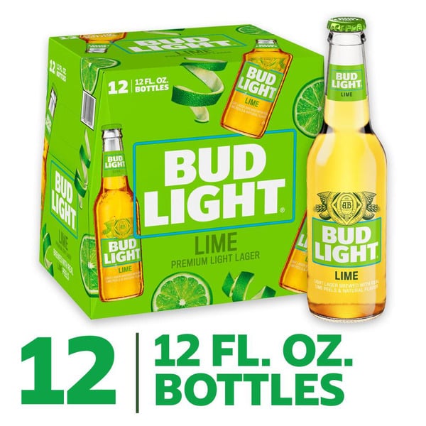 Domestic Beer Bud Light Lime American Lager Beer 12 Pack, 12 fl oz Bottles hero