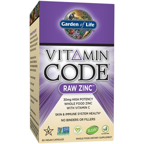 Zinc Garden of Life Raw Zinc, Vegan Capsules hero