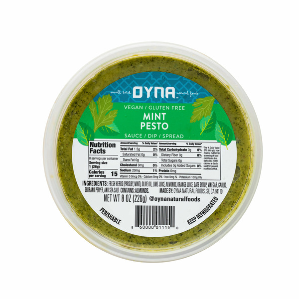 Fresh Herbs Oyna Natural Foods Mint Pesto hero